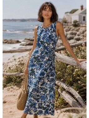 white closet elements blue dress | Dresses | White Closet this blue floral midi Formal Homecoming 2026 Juliet Concert Dress - Size:54 (5'9